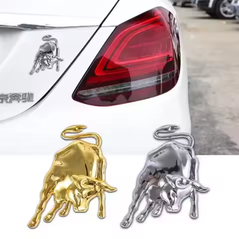 Universal Metal Stainless Animal Car Accessories Badge Fight Bull Fly Horse for Ferrari Lamborghini 