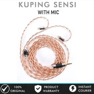 XINHS Single Crystal Copper Cable with Microphone IEM Upgrade Cable