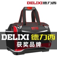 Electrician Delisi Canvas Male Tool Bag Strong Thickened Tool Bag Durable Repair Multifunctional Sto