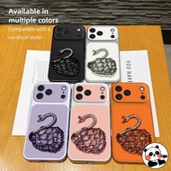 PU Leather Phone Case With Swan Stand For Vivo Y6 Y6T Y29 Y29T Y29S Y28 Y27 Y22S Y21 Y21D Y20S Y20i 