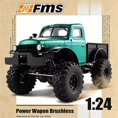 1:24 Brushless Version Fms Fcx24 Power Wagon Rtr Rc Vehicle New Stock Motor Mg44 Pickup Truck Car Mo