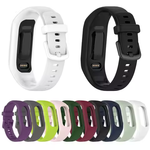 Soft Silicon Strap Case Bumper WristBand Belt For Garmin VivoSmart 5 Bracelet Straps