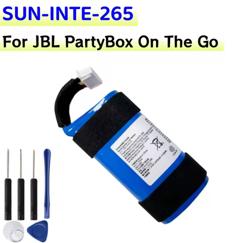 New Replacement Battery SUN-INTE-265 2475mAh For JBL PartyBox On The Go/OnTheGo Bluetooth Wireless S