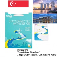 CMLink Travel Singapore Online Data Card 5G Online SIM Card 7/15/20 days