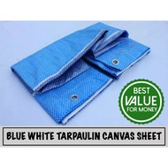 Tarpaulin Canvas/ Blue White Canvas Sheet/ Canvas Cover/ Painting Sheet/ Picnic/ Camping Sheet