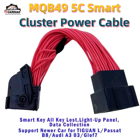MQB49 5C Cable Short Circuit Wire Smart Key for All Key Lost with 1-16Pin OBD2 Adapter for TIGUAN L/