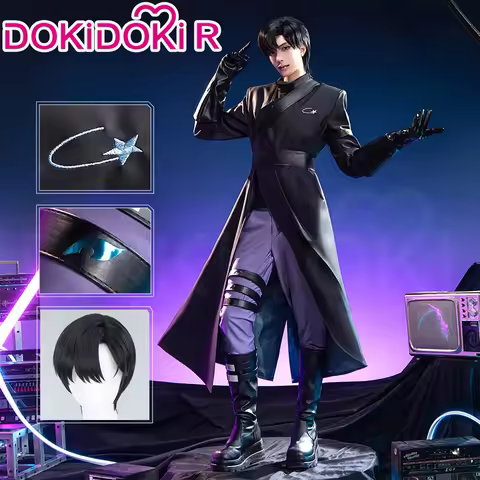 【Ready For Ship】Ivan Cosplay Costume Anime【S-3XL】Alien Stage DokiDoki-R Men Black Uniform Ivan Hallo