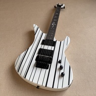 Schecter Synyster Standard Electric Guitar White Black Stripes 24 Frets Electric Guitar Skeleton Inl