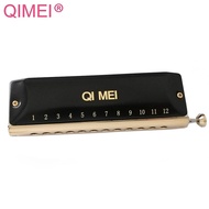 ddd Qimei-Chromatic Harmonica, 12 Holes Harp, Mouth Organ Instrument, ABS Comb, Key Of C, Profession