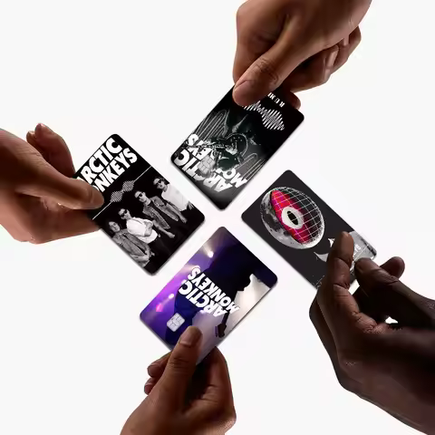 Vintage A-Arctic M-Monkeys Rock Band Music Anime Cartoon Sticker Film Skin For Credit Card Debit Ban