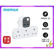 🎁附送精美禮物|✅行貨|✅有單據|✅門市自取/寄貨|✅買滿($788)即可🚚免費送貨|    Momax-1-Charge Work Flow USB + 3口T型插座 - 白色 #US19萬能分插插
