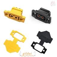GILDAI XT60E Female Plug, Plastic AMASS XT60E Connector,  Yellow Black Mountable FPV Racing Fixed Bo