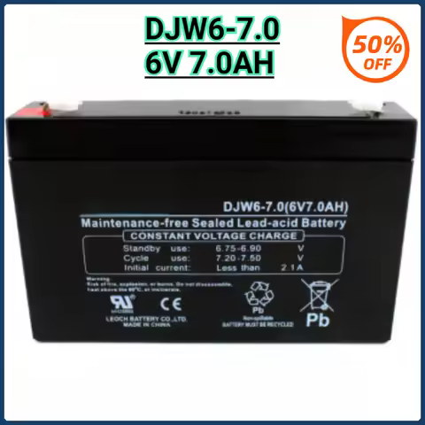 DJW6-7 6V 7.0AH Storage Battery Maintenance Free for Electric Vehicles 6V7AH Baby Stroller Battery