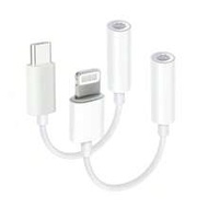 1pc USB-C/Lightning To 3.5mm Headphone Jack Adapter Compatible With IPhone Series, IPad, Converter C