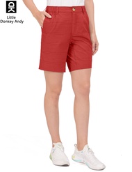 LittleDonkeyAndy Women S 8 "Inseam Waterproof Cargo Shorts For Outdoor Work Casual With Pockets