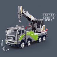 Hợp Kim Lớn Kỹ Thuật Xe Bộ Đồ Chơi Xe Tải Máy Trộn Bê Tông Máy Xúc Cần Cẩu Mô Hình Cho Bé Trai Trẻ E