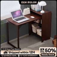 【100%Bamboo】Foldable Computer Study Table (100 x 50 x 85cm)