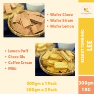 [ 300G • 1KG ] PELBAGAI BISKUT TIMBANG | LEE | WAFER CHOCO | WAFER LEMON | WAFER STRAW | LEMON PUFF