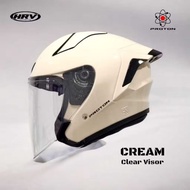 HRV PROTON CREAM SOLID HELMET AND DV FULL COLOR ORIGINAL PRODUCT