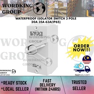 WATERPROOF ISOLATOR SWITCH 3 POLE 20A 35A 63A(IP65) (UKF3P)