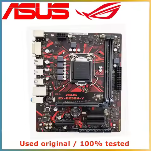 For ASUS EX-B250M-V B250M-V LGA 1151 B250 DDR4 32GB PCI-E 3.0 M.2 USB3.0 Micro ATX support 7th/6th g