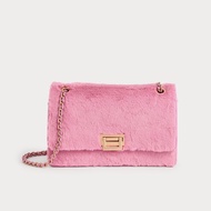 Authentic CHARLES &amp; KEITH Pink Fur Bag