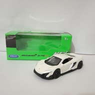 PUTIH Mclaren 675LT Coupe white sports car Diecast welly nex scale 60