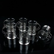 歐式簡約咖啡杯牛奶杯水杯家用茶具套裝6個不銹鋼玻璃杯耐熱200ml
