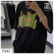 Clothing StreetWear Unisex Cotton Oversize Wide Form Cheap T-shirt Printed Cool Letter TV41