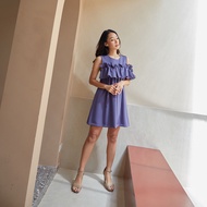 M18 Mini dress with one off shoulder ชุดคลุมท้อง ชุดให้นม ชุดคลุมท้องและให้นมได้ ชุดคลุมท้องแฟชั่น M