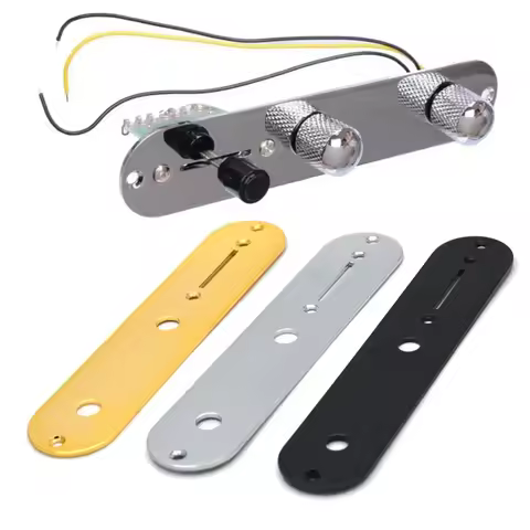 Electric Guitar Control Plate With Screws For Fender Most Tele Telecaster Style Guitars Chrome/Black