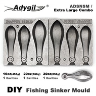 Adygil DIY Fishing Snapper Sinker Mold ADSNSM/Extra Large Combo Snapper Sinker 453g 566g 850g 3 Cavi