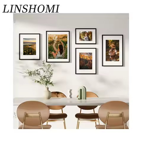 LINSHOMI 24x36 Picture Frame with Plexiglass - Large Black Poster Frame for Wall Display , Made of D