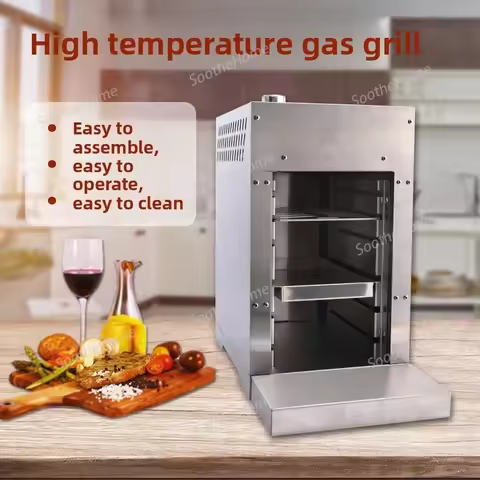Automatic Steak Griller | High-Temperature Gas Stainless Steel Outdoor Grill | Household & Commercia
