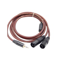 3.5mm to Dual XLR Male Audio Cable XLR Female Audio Cable Power Amplifier Mixer Sound Card Microphon