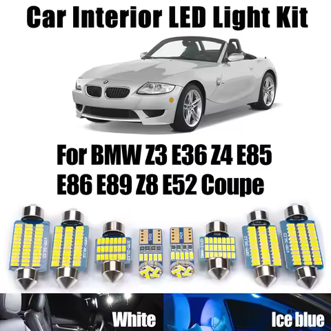 Canbus Car Accessories Interior LED Map Dome Number Plate Light For BMW Z3 E36 Z4 E85 E86 E89 Z8 E52
