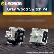 AULA LEOBOG 10pcs Keyboard Switches 5 pin Linear Axis Paragraph Axis Grey wood Axis V4 Ice Soul Axis