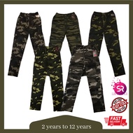 Kids Army Pants Seluar Askar Budak Unisex Boy Girl Slack Budak (2y-12y)