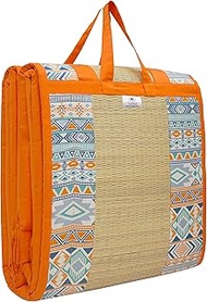 Home Tex Life Kora Grass Cushion Sleep Healthy, Easy Portable and Folding Mat (Urban Tribe,4 X 6 Ft,