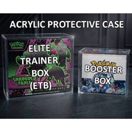 【Ready Stock】Premium Pokémon Acrylic Case Protector – Booster Box / ETB Display Box | Magnetic Lid