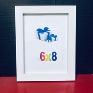 6x8 Photo Frame Code 02 White Wall-Mounted Cool Expandable Home Decoration Cute Frames Vintage