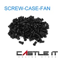 Cooling Fan Grill Screw M5 Flat Head Black for 80mm 92mm 120mm PC Case Fan – Price per Piece