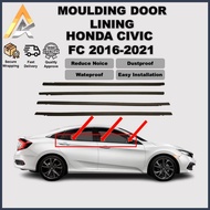 Original Honda Civic FC TEA 2016-2021 Original black Door Glass Moulding Lining Rubber Window Mouldi
