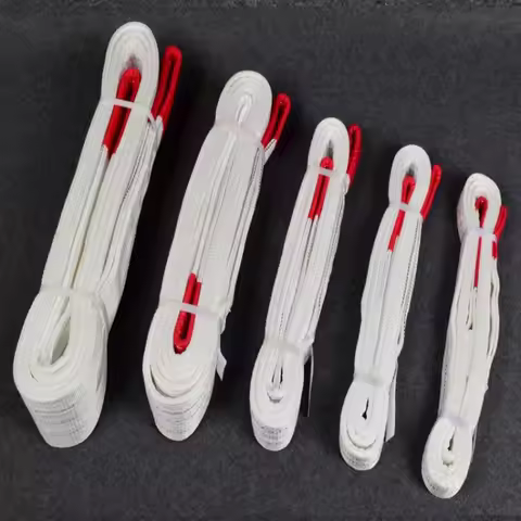4 Layer Braiding, Wear Resistant Lifting Sling Crane Hoisting Industrial Hoisting Flat Belt Trailer 