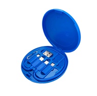 6 in 1 Cables & Converters Portable Multifunctional Storage Box Data Cable 60WPD Fast Charging Mobil