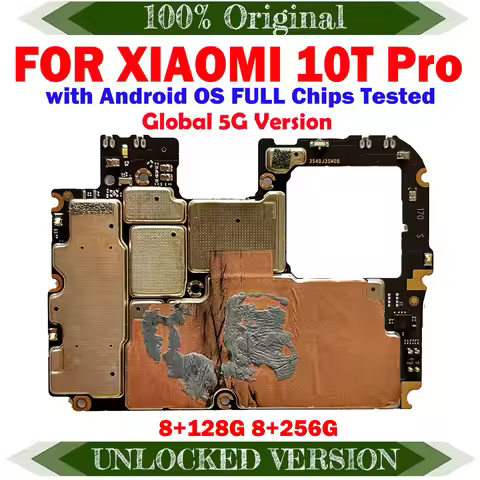 Original Unlocked MotherBoard for Xiaomi 10T Pro MainBoard Fully Tested Good Working Logic Board Cir