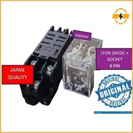 Relay Ly2N 24Vdc Japan Quality + Socket - 8 Pin / Ly2 24Vdc Limited Edition Ly2N 24/