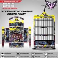 Stiker Decal Sangkar Kotak Gepengan Sticker Ebod Kosan Oriq Jaya Single Fighter 027