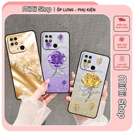 Xiaomi Redmi 9C / Redmi 10C case printed with pretty flowers and cute horses embossed
