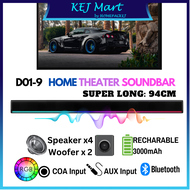 D01-9 RGB 94cm Long Soundbar Home Theater Wall Soundbar Bass TV Bluetooth Soundbar wireless Gamer Sp